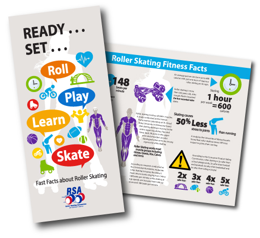 Brochure - Roller Skating Fitness Facts Infographic Brochure (#B117)